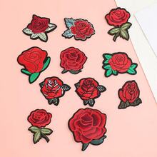 20pcs/Random Rose Embroidery Iron-On Patches, Suitable For DIY Clothing And Accessories - Hat Embroidery Iron-On Patches, Jeans, Jackets And More Unique Designs, Cute Cartoon Embroidery Stickers - Multicolor - View 7