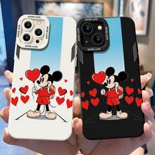 Disney Mickey Mouse Phone Case - Cheerful Mickey With Red Heart Balloon And Backpack, Cute Cartoon Design, Compatible With IPhone 17/16/15/14/13/12/11 Pro & Galaxy S25/S24/S23/S22, Ideal For Birthdays, Holidays, Graduation Gifts For Family, Friends, Classmates. - màu đen - Xem 3