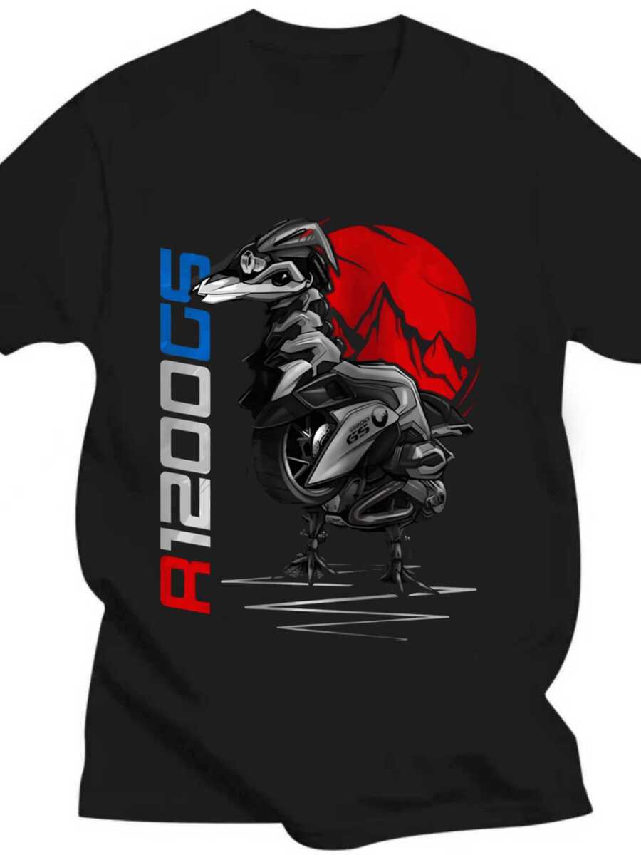 Camiseta R1200GS - Camiseta de Motocicleta para Motociclistas ADV - Negro - Ver 1
