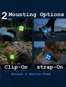 Pet Glowing Light, LED Collar Clip Light, Waterproof Rechargeable Safety Light, Suitable For Running, Camping, Daily Walks, Morning Outdoor Activities, Chest Harness, Night Pet Safety Accessory, USB Rechargeable Battery - A - View 10