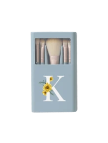 Portable Makeup Brush Set With Mirror, White Daisy A-Z Letter Design, Boxed Makeup Brush Set, Multi-Functional Makeup Brush Set With Mirror Box, Mini Multi-Functional Makeup Pen, Foundation Brush, Eyeshadow Brush, Basic Makeup Tool Blending Brush. Makeup Brush Storage Rack Includes Various Makeup Brushes, Convenient And Practical. Ideal Gift For Girls And Essential Travel Supplies - Multicolor - View 17