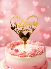 3件組 Happy Anniversary 壓克力蛋糕插牌，週年慶蛋糕裝飾用品，情人節蛋糕裝飾，結婚週年蛋糕裝飾，居家廚房必備，烘焙裝飾，烘焙用品，蛋糕用品 - styleF - 查看 6