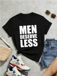 Women's Summer Loose Casual-Shirt, Soft Cotton Round Neck Short Sleeve Tops, Vintage European American Street Style. - Black - View 5