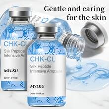3入 CHK-CU 菸鹼醯胺膠原蛋白胜肽安瓶 | 含膠原蛋白與多重胜肽的銅胜肽臉部精華液 | 使肌膚光滑的護膚臉部精華液 - 90毫升 - 查看 3