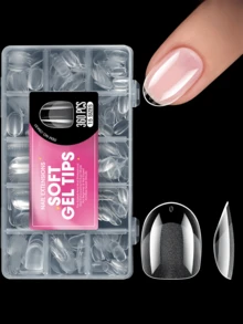 360Pcs Ultra Short Multi-Shape Acrylic Nail Tips Nails Almond Square Coffin Round 15 Sizes Inner Half Frosted For Salon Home DIY Manicure Nail Supplies - View 16