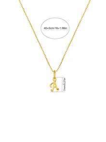 S925 Sterling Silver Necklace 26 Initial Letters A-Z Necklace Plated With 18K Necklace Pure Silver Plated With Platinum For Women Bestie Women Girls Gift - Yellow Gold - View 7