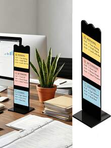 Detachable Transparent Acrylic Memo Board And Stand, Suitable For Computer Screens, Message Boards And Office Desktops, 2 Colors Available, Back To School Season - Multicolor - View 1
