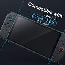 1/2pcs Switch 2 Tempered Glass Screen Protector, 9H High Definition Transparent Anti-Scratch Screen Film, Touch Sensitive Anti-Fingerprint Glass Cover, Compatible With Switch 2 Console Screen, Easy Installation Gaming Accessory - View 5