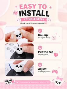 2pcs Joystick Caps Compatible With PS/PlayStation5/Switch Pro/Box Controller, Joystick Button Covers, Performance Thumb Grip Stick Caps, PlayStation4/5 Gaming Accessories, Game Controller Accessories - Multicolor - View 4