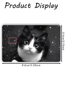 1pc Cute Cat Credit Card Sticker, Adorable Pet Party Birthday Gift, PVC Material Anti-Fingerprint Anti-Scratch Durable Skin, Suitable For Men, Women, Couples, Fits Small Chip Cards, Bank Cards, Credit Cards, Transportation Cards, Student ID Cards For DIY - Type a - View 13