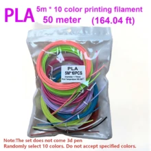 PLA Printing Filament For 3D Pen, Total Length 50m, Diameter 1.75mm, 10 Random Colors, 5m Per Color - PLA50 Meters - View 9
