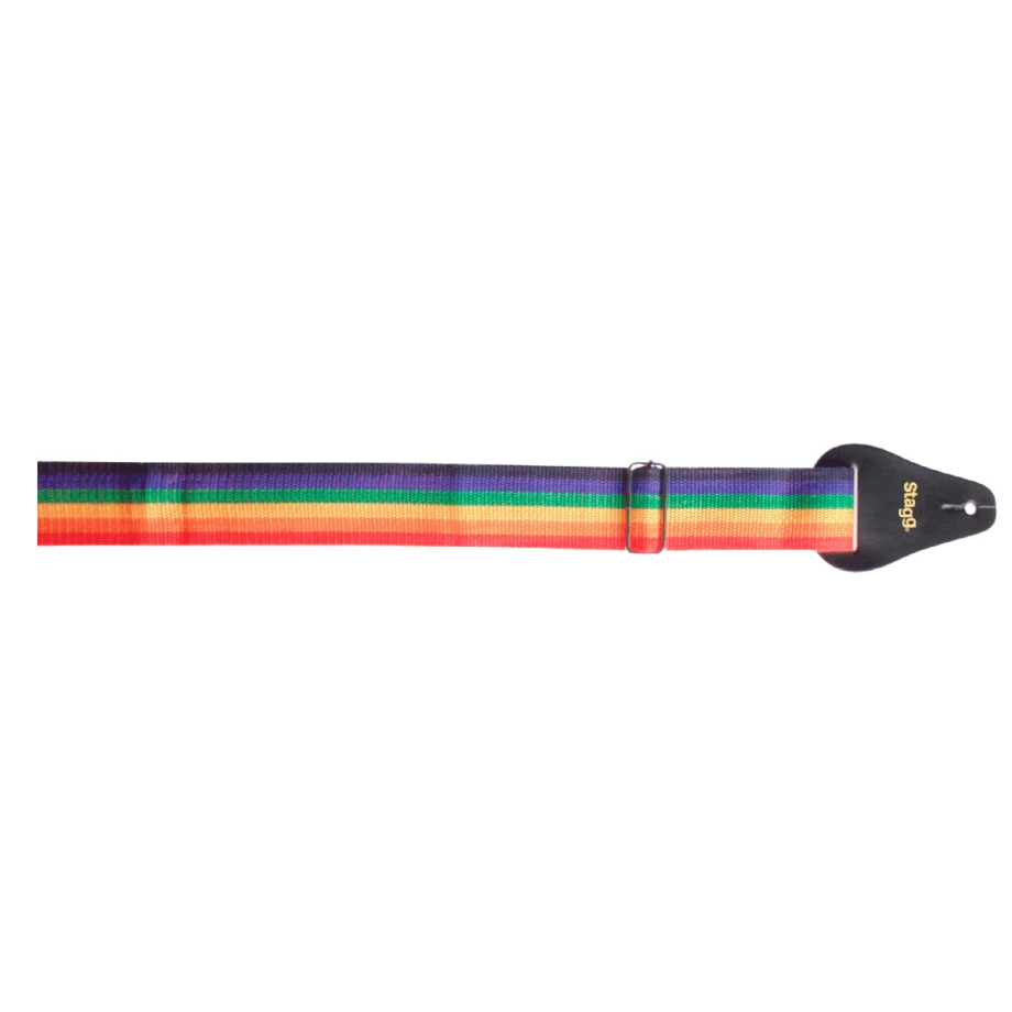 Stagg 2" Rainbow Guitar Strap - Multicolor - View 1