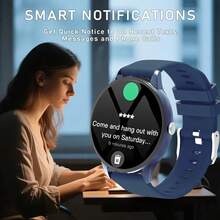 Round Screen Smart Watch For Men And Women, Make Calls, Message Notifications, Sports Functions, Camera Control And Music Playback, Weather Information, Multiple Sports Modes, Ultra High Cost-Performance, Worth Owning - 彩色 - 查看 4