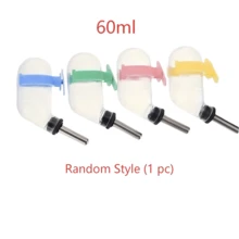 1pc Hamster Automatic Water Dispenser Large Belly 60/500ml Ball Spring Rabbit Automatic Water Feeder Small Pet Hanging Leak-Proof Water Bottle Random Color - A - View 14
