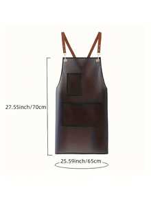 Kitchen Apron With Pockets, Plastic Waterproof Transparent Work Apron, Unisex, Suitable For Cooking, Cleaning, Washing - Multicolor - View 3