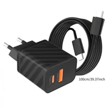 40W Dual Port Fast Charger | USB-C + USB-A Dual Port | Supports PD3.0 And QC3.0 Fast Charging Protocols | Compatible With Apple 15/14/13 Series, Air, IPad And Android Devices - EU C Type Plug(220-240V) - View 12