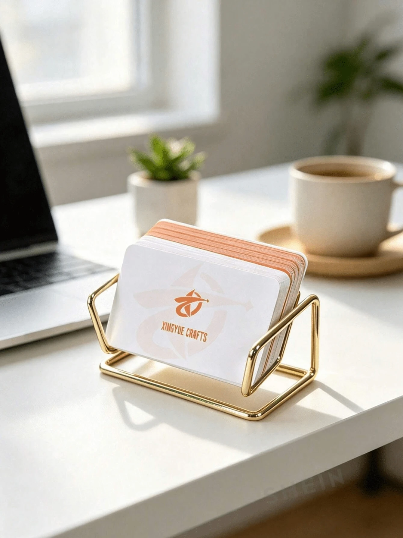 Business Card Holder Display Stand, Modern Business Card Organizer, Desktop Business Card Holder Display Stand, Modern Business Card Organizer, - One Size Fits All - View 1