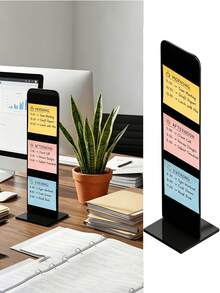 Detachable Transparent Acrylic Memo Board And Stand, Suitable For Computer Screens, Message Boards And Office Desktops, 2 Colors Available, Back To School Season - Multicolor - View 1