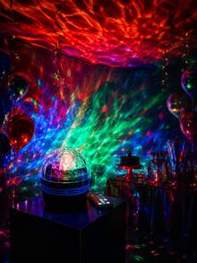 1pc[LED Atmosphere Light]Flowing Aurora Projection Lamp, USB Powered Multicolor Light Effects, Suitable For Dormitory, Children's Room, Room Decoration, Gift Occasions - Multicolor - View 10