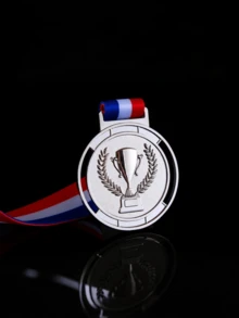1pc. This Metal Medal Is Perfect As A Prize For Various Competitions And Events. It Comes In Three Colors To Suit Different Award Needs: Gold, Silver, And Bronze. The Design Featuring A Trophy And Laurel Wreath Is Not Limited To Any Specific Sport, Making It Widely Applicable For Sports Competitions, Art Performances, And School Activities. - Multicolor - View 10
