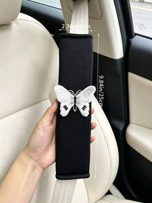 汽車安全帶肩部套 刺繡蝴蝶款 安全帶保護套 夏季冰絲防磨肩 車內裝飾 - A - 查看 4