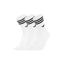 adidas originals 中筒運動中長版籃球襪 通用 男女同款 - 白色 - 查看 3