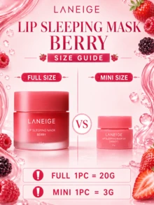 Laneige 兰芝唇部睡眠面膜，20克/0.7盎司 - 畅销产品，经皮肤科医生测试，蕴含浆果提取物和3%乳木果油，4周内改善唇纹，提升唇部光泽，滋养干燥/皲裂的双唇，夜间修护，妆前打底，适合敏感/受损唇部肌肤 - 蘭芝睡眠唇膜 莓果味 - 查看 4