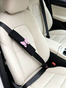 汽車安全帶肩部套 刺繡蝴蝶款 安全帶保護套 夏季冰絲防磨肩 車內裝飾 - A - 查看 5