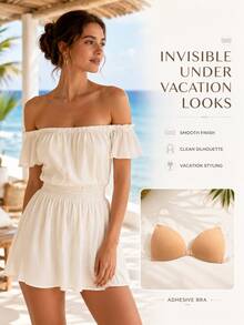 Invisible Adhesive Push-Up Bra With Strap Support, Suitable For Weddings, Parties, Beach And Vacation Wear - Multicolor - View 4