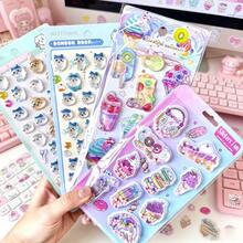 Nhãn dán niêm phong 3D biểu cảm hoạt hình hài hước, decal vân tinh thể màu sắc cho sổ tay, văn phòng phẩm trang trí DIY, nhãn dán đánh dấu khen thưởng hàng ngày - Nhiều màu - Xem 7