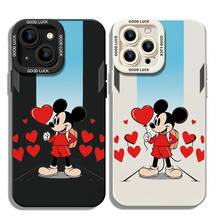 Disney Mickey Mouse Phone Case - Cheerful Mickey With Red Heart Balloon And Backpack, Cute Cartoon Design, Compatible With IPhone 17/16/15/14/13/12/11 Pro & Galaxy S25/S24/S23/S22, Ideal For Birthdays, Holidays, Graduation Gifts For Family, Friends, Classmates. - màu đen - Xem 1