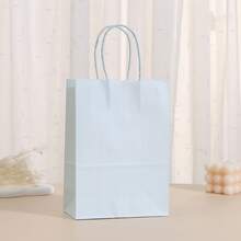 12/18/24/30pcs Colorful Kraft Paper Gift Bags With Handle, Gift Wrapping Bags For Party, Birthday, Valentine's Day, Christmas, Candy Bags, Shopping Bags, Small Business Supplies Decoration - Multipurpose Holiday Essential - Multicolor - View 6