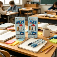 6 piezas de bolígrafos de gel temáticos, 6 paquetes de bolígrafos de punta fina de 0.5 mm para tareas, exámenes & regalos de vuelta a la escuela - A - Ver 5