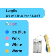 1入 1米電池供電COB LED燈條燈（3x AA電池，不含電池），自黏式可裁剪，無需插頭，適用於衣櫥、櫥櫃、臥室及露營裝飾，無閃爍，5V LED燈帶燈 - COB LED Strip Light - 查看 2