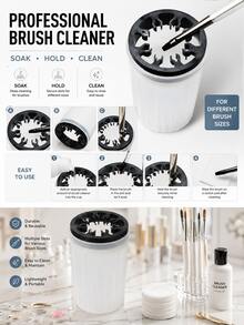 Nail Art Brush Cleaning Cup With Lid, Acrylic Gel Brush Cleaner Jar & Nail Tool Holder, Portable Nail Storage Organizer For Gel Painting Brushes, Nail Care Products, Nail Supplies, Nail Tools, Nail Art Cleaning & Organizing For Salon And Home Manicure Users - Multicolor - View 8