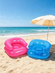 5/2/1pc Transparent Squishy Portable Inflatable Sofa, Durable PVC Quick Inflation Air Couch, No Pump Required Leakproof Waterproof, Foldable Lightweight For Camping Picnic Beach Travel, Multi Season Unisex Lounge Gear - Multicolor - View 11