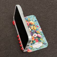 1件花卉油畫印花筆記本手機殼，創意防摔保護殼，適合女性，兼容 Apple 17/16/16Plus/16Pro/16ProMax/15/15Plus/15ProMax/14/14Plus/14Pro/14ProMax/13/13Pro/13ProMax/12/12Pro/12ProMax/11/11ProMax/17Pro/17ProMax/17Air/XR，Galaxy A04/A05/A13/A14/A15/A25/A33/A34/A35/A52/A53/A54/A55/A56/S23/S23 Ultra/S24/S24 Ultra/S25 Ultra - 無色 - 查看 3