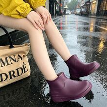 一雙女款短筒雨靴，適合返校季，時尚防水雨靴，時尚女款廚房雨靴，成人涉水鞋，戶外防滑防水鞋，適合戶外穿著，全年適用 - 常規款 - 查看 6