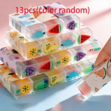5入可愛學生橡皮擦，動物與食物主題桌面寵物，鉛筆配件，學校用品，派對贈品，禮物，不弄髒，可愛，小學生獎勵，開學季，辦公室 - 套裝 - 查看 15