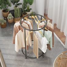 Tendedero giratorio con ruedas, estante redondo para almacenamiento de prendas, tendedero para ropa de exterior y balcón, estante de exhibición para tienda de ropa para colgar prendas - multicolor - Ver 6