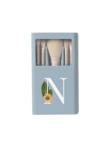 Portable Makeup Brush Set With Mirror, White Daisy A-Z Letter Design, Boxed Makeup Brush Set, Multi-Functional Makeup Brush Set With Mirror Box, Mini Multi-Functional Makeup Pen, Foundation Brush, Eyeshadow Brush, Basic Makeup Tool Blending Brush. Makeup Brush Storage Rack Includes Various Makeup Brushes, Convenient And Practical. Ideal Gift For Girls And Essential Travel Supplies - Multicolor - View 14