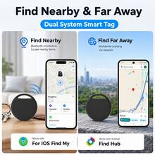 RSH Lightweight Anti Loss Device Upgraded Dual System Tracking Tag Compatible With Android And IOS Key Finder Tracking Device Smart Tracking Tag For Luggage Wallet Bag Compatible With Find My And Find Center For IOS Gift Birthday - Multicolor - View 4