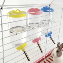 1pc Hamster Automatic Water Dispenser Large Belly 60/500ml Ball Spring Rabbit Automatic Water Feeder Small Pet Hanging Leak-Proof Water Bottle Random Color - A - View 7