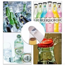 1/2 piezas Abrebotellas de acero inoxidable, destornillador de cerveza, abrebotellas creativo para bebidas gaseosas del hogar, abrebotellas de cerveza - Multicolor - Ver 4