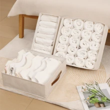 Hộp đựng đồ lót Tian Shan (1/2/4 chiếc) - Hộp sắp xếp đồ lót trong ngăn kéo phòng ngủ có vách ngăn, hộp đựng đồ đa chức năng cho tủ quần áo ký túc xá và nhà ở, phù hợp để đựng áo thun trắng nữ, quần đen, quần áo mùa đông, váy, áo kiểu, áo liền quần, trang phục mùa xuân, áo kiểu tối giản mùa hè. - núi tuyết trắng - Xem 11