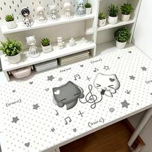Pelindung Alas Meja Kulit Layar Penuh Motif Polka Dot Bintang Not Musik Tetesan Hujan Anime Jepang Malaikat Y2K Alas Mouse Lucu Alas Meja Kantor Tahan Air Anti Selip PU Alas Meja - View 4