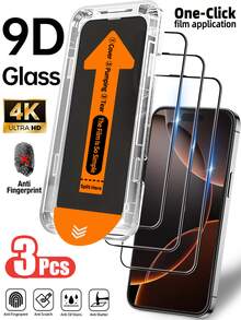 CASECOPS 3片裝 8K HD 鋼化玻璃螢幕保護貼，相容於 17, 16, 15, 14, 13, 12, 11, 17 Pro Max, 17 Pro, 17 E, 16 Pro Max, 15 Pro, Air, Plus, Mini, X, XR, XS Max。提供全覆蓋、9H+ 硬度、防刮、一鍵無塵安裝、防震與防指紋保護，適用於日常保護、辦公室、居家手機螢幕保護 - 3件 - 查看 31