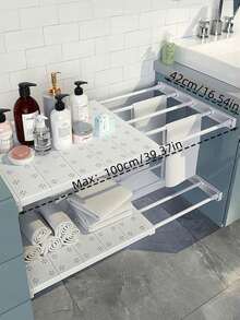 Adjustable Expandable Wardrobe Shelf, Metal Storage Rack DIY Partition Shelf Suitable For Closet, Cabinet, Kitchen, Bathroom - Multicolor - View 4