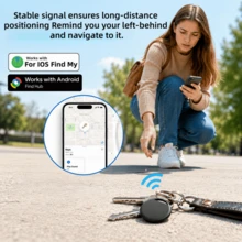 RSH Lightweight Anti Loss Device Upgraded Dual System Tracking Tag Compatible With Android And IOS Key Finder Tracking Device Smart Tracking Tag For Luggage Wallet Bag Compatible With Find My And Find Center For IOS Gift Birthday - Multicolor - View 8
