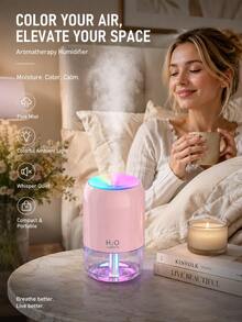 USB Ultrasonic Aroma Diffuser, 2 Mist Modes, 5 Lighting Modes, Multicolor Ambiance Lamp, Home & Hotel Essential Oil Diffuser For Bedroom, Living Room, Bathroom, Deodorizing & Air Freshening, Suitable For Bedroom, Living Room, Office, Large Room, Pet Area, Hotel, Car, 5 Working Modes, 6 Essential Oil Options - Aromatherapy Set - View 9